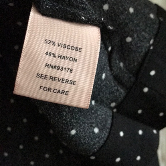 Black with dots trendy tunic button down top S - Picture 4 of 8